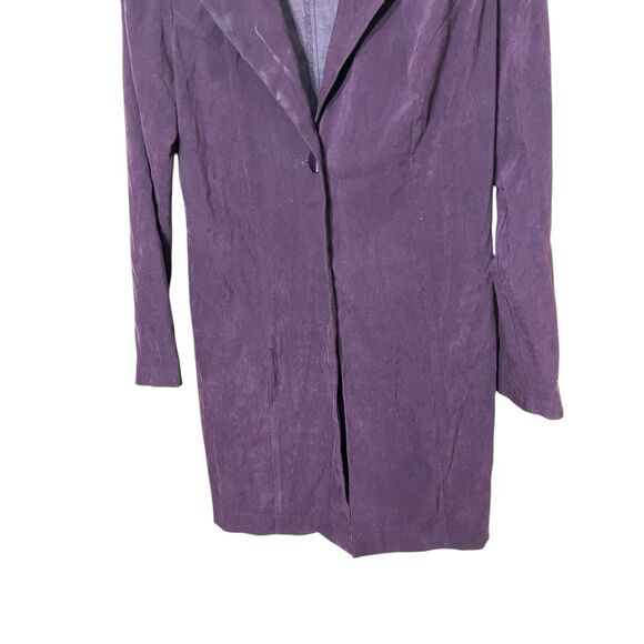Vintage Dawn Joy 90s Purple Long Line Blazer Size 9/10 - Picture 3 of 9